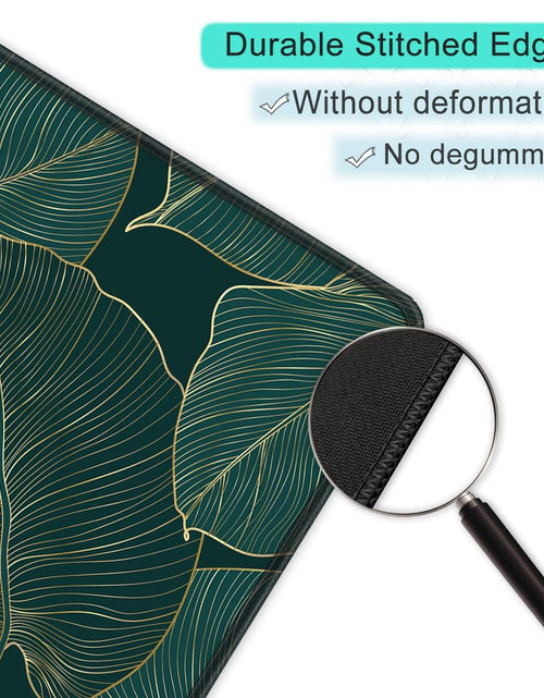 Load image into Gallery viewer, Mouse Pad with Stitched Edge Premium Textured Smooth Precise Operation Waterproof Washable Non-Slip Rubber Base Desktop Protection Mat, 10.2×8.3×0.12 Inches, Palm Texture
