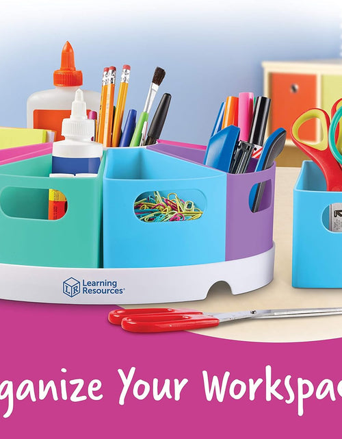 Load image into Gallery viewer, Create-A-Space Storage Center, 10 Piece Set - Desk Organizer for Kids, Art Organizer for Kids, Crayon Organizer, Homeschool Organizers and Storage
