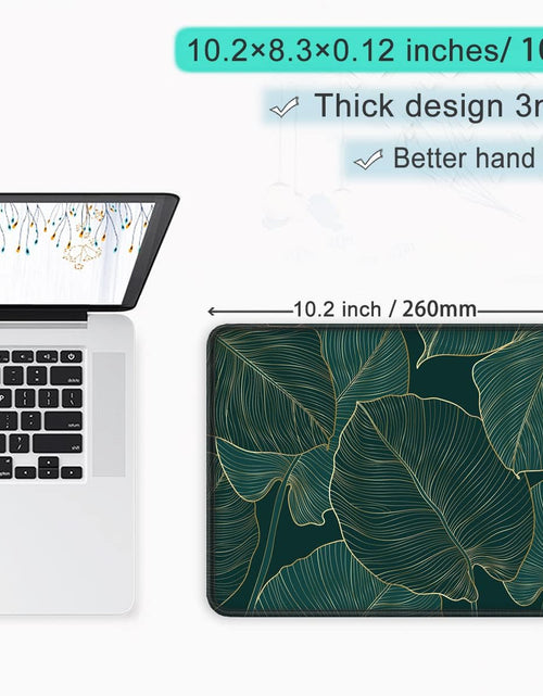 Load image into Gallery viewer, Mouse Pad with Stitched Edge Premium Textured Smooth Precise Operation Waterproof Washable Non-Slip Rubber Base Desktop Protection Mat, 10.2×8.3×0.12 Inches, Palm Texture

