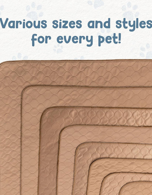 Load image into Gallery viewer, Washable Pee Pads for Dogs - Waterproof Training Pads for Dogs, Reusable &amp; Sanitary, Rounded Corners, Laminated, Lightweight, Durable, Pet Essentials for Training and Whelping, 47" X 47"
