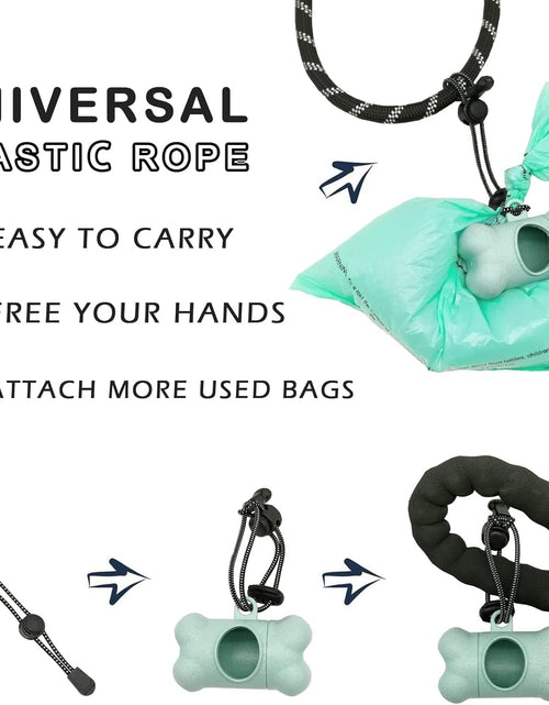 Load image into Gallery viewer, Dog Poop Pickup Bags Holder Dispenser with Standard-Sized Leak-Proof Scented Doggy Waste Bags and Carabiner with Safety Lock plus Hook and Loop Fastener Never Loose on Leash Lead Again (Blue, 1 Holder 195 Bags) …

